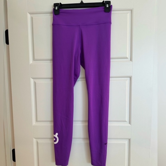 NIKE DRI-FIT/PELOTON ONE LUXE TIGHT /LEGGINGS - S - VIBRANT PURPLE - Picture 1 of 3